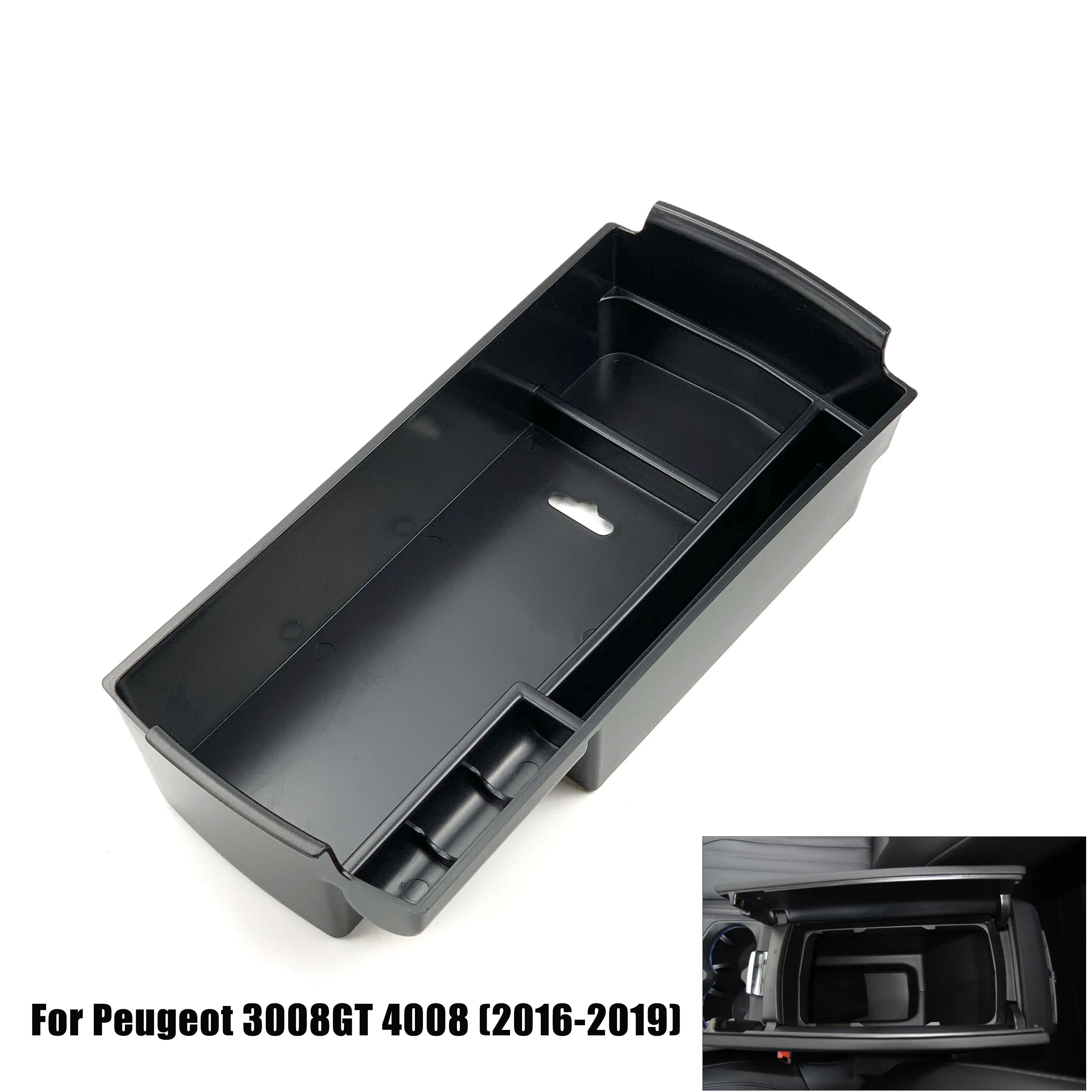 Car Armrest Storage Box For Peugeot 208 308 408 2008 3008 4008 5008 Center Console Container Storage Organizer Car Accessories images - 6