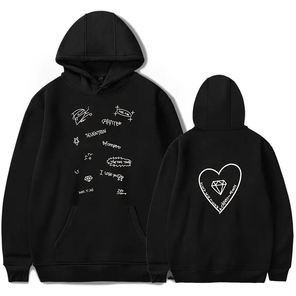 

Kpop SEVENTEEN 17 Album All Member Name Print Hoodies Fans Supportive Korean Hoodie Sweatshirt Autumn 4XL Jack Women-Clothing