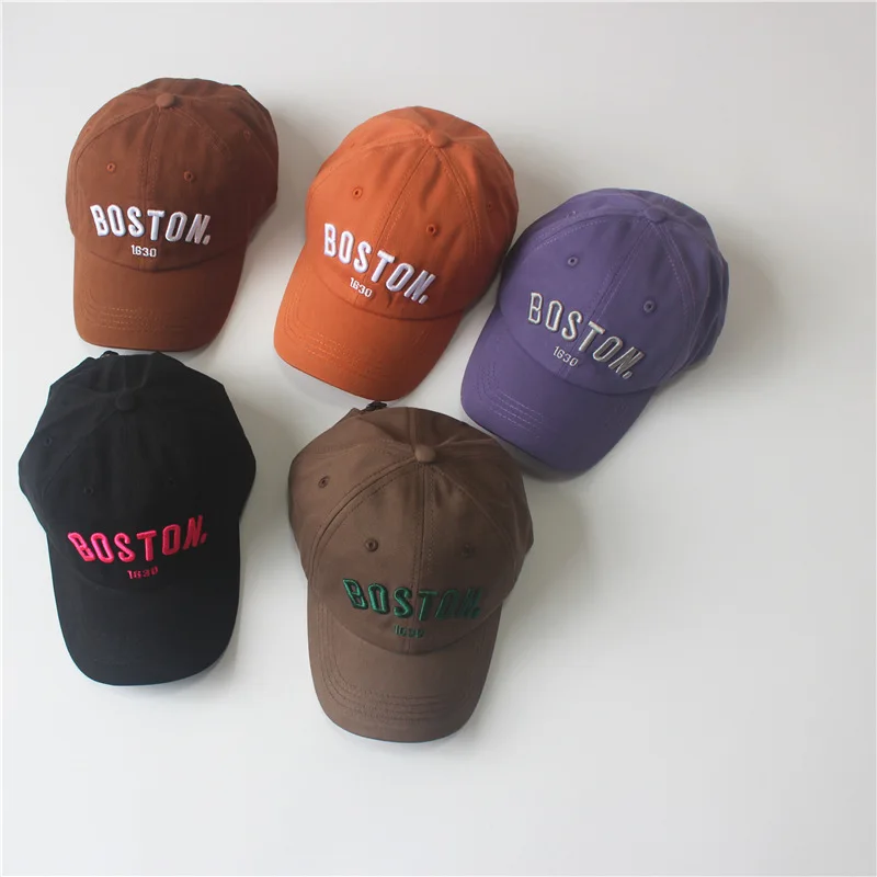 

Детская бейсбольная кепка с буквенной вышивкой, однотонная