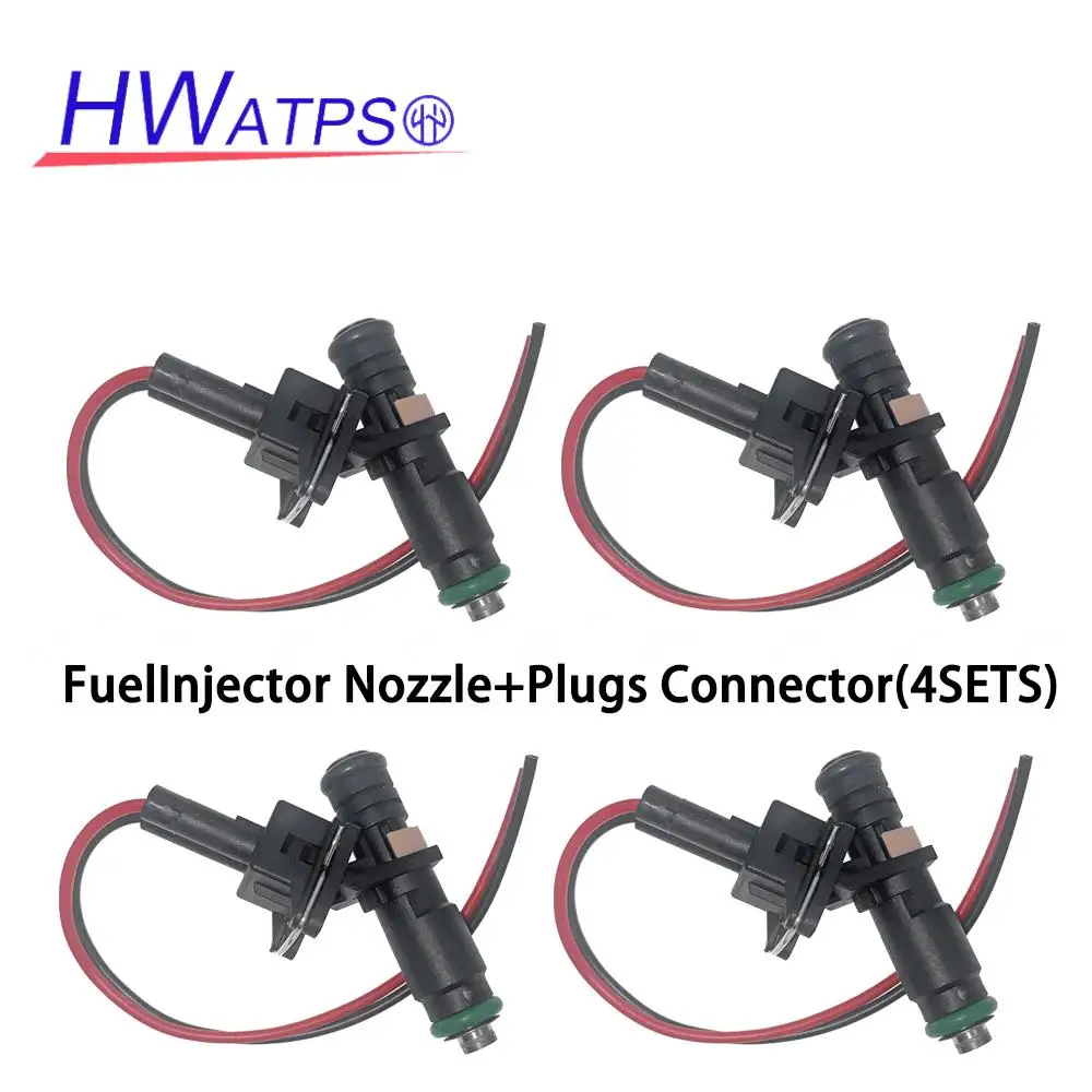

OEM: 5WY-2805 New Set of 4 Car Fuel Injectors Nozzle & Plugs For Hyundai Kia Pride Van Kombi 1.1 1.3 1.6 16V 5WY-2805A 5WY2805A
