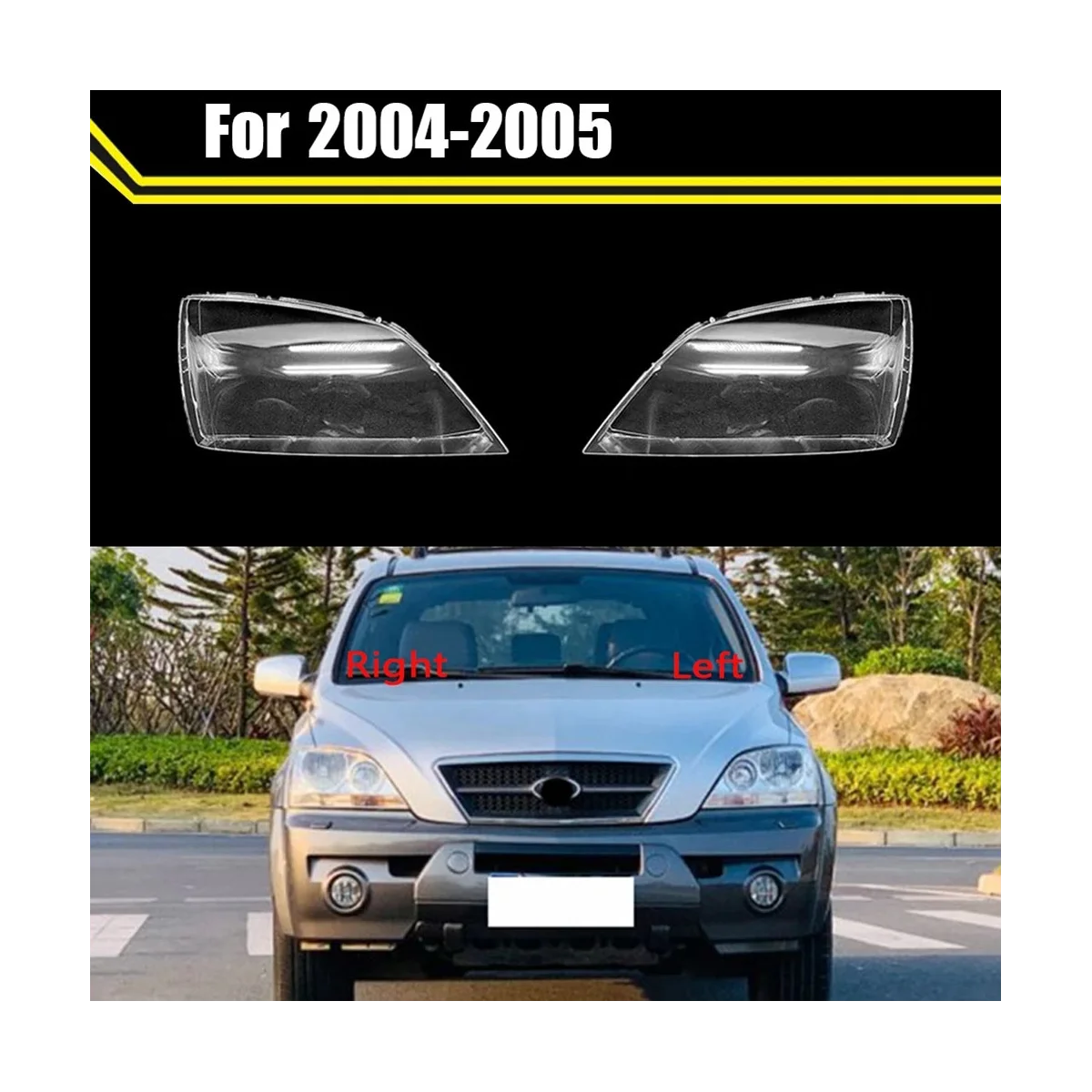 

Автомобильный передний налобный фонарь, прозрачный абажур, корпус лампы для Sorento 2004 2005