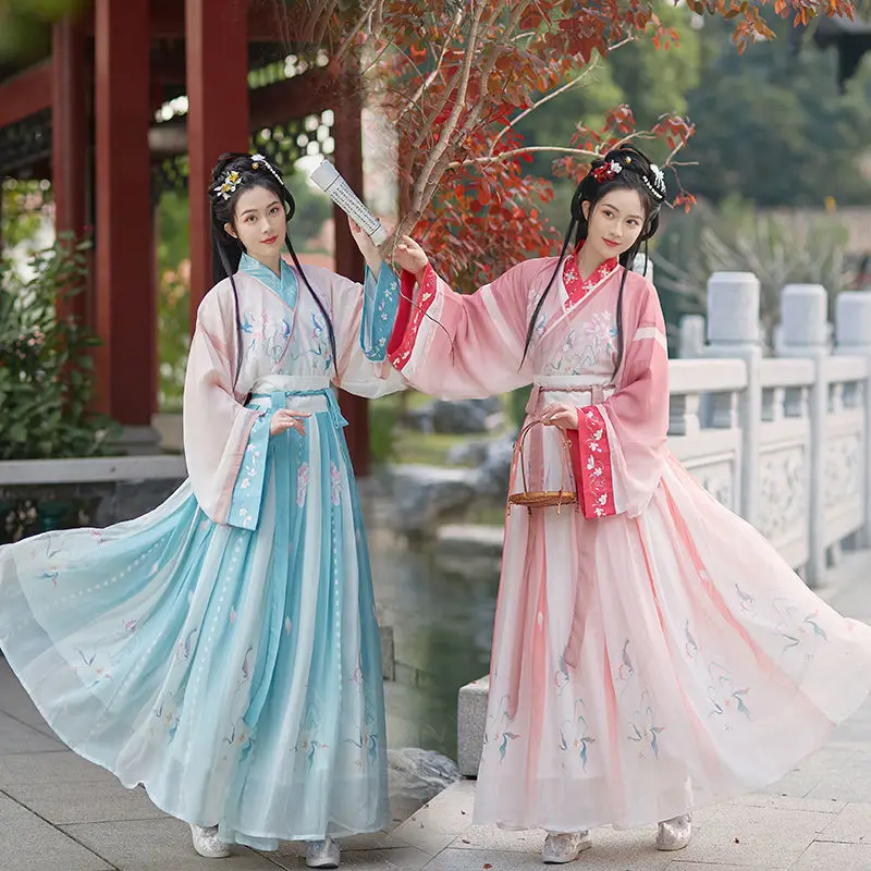 Authentic Original Hanfu Women's Waist Length Cross Collar Ru Skirt Students' Daily Chinese Style Ancient Clothes Temperament
Authentic Original Hanfu Women's Waist Length Cross Collar Ru Skirt Students' Daily Chinese Style Ancient Clothes Temperament