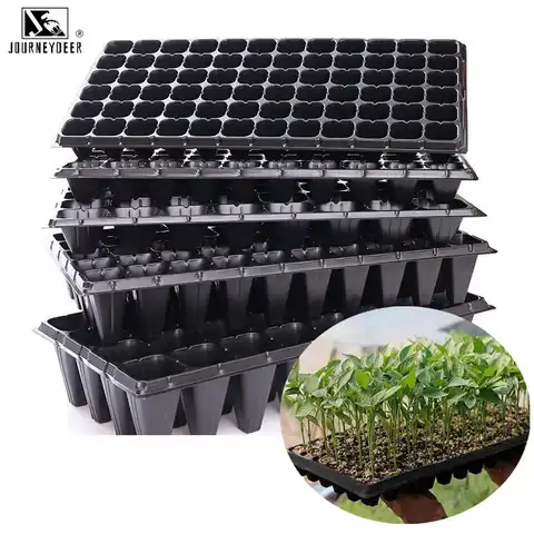 5Pcs 50 Cell Germination Seedling Trays Garden Starter Trays Strength Seed Germination Plant Flower Pot Nursery Grow Box Garden