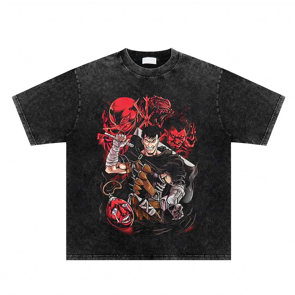 

Футболка в японском стиле с графическим принтом для мужчин и женщин