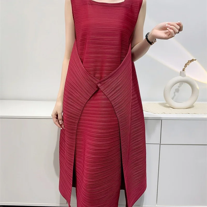 MIYAKE-женское художественное плиссированное платье свободное высококачественное