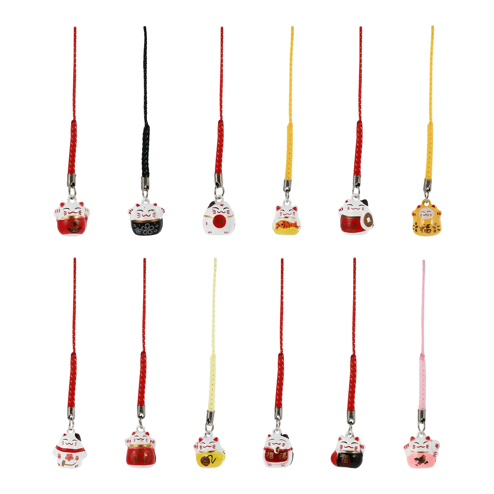 

Cat Hanging Bell Keychain Charm Bells Lucky Decorcar Decorationneko Maneki Ornament Pendants Fortune Key Ring Pendant Adornments