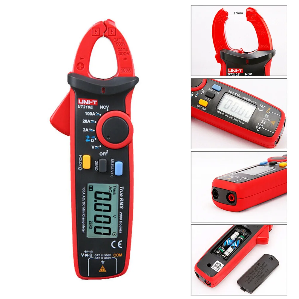 

UT210E Digital Current Clamp Meter AC/DC Multimeter Voltage Voltmeter Plier Ammeter Electrical Frequency Tester Electrician Tool