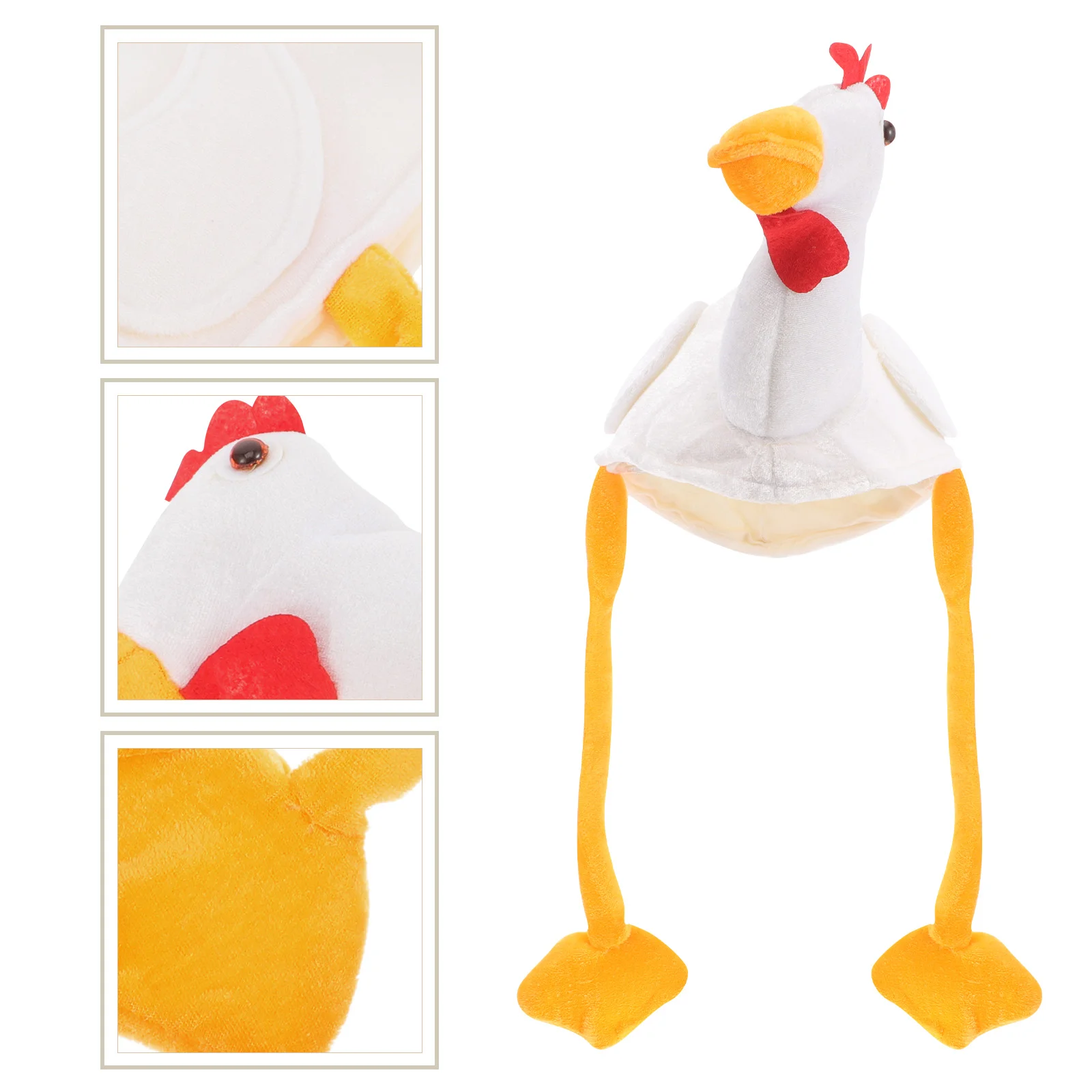 

Animal Hat Funny Chick Party Chicken Hats Adults Plush Photo Prop Dress-up Caps