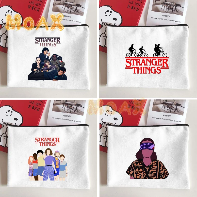 

Stranger Things Cosmetic Bag Women Pencil Case Travel Organizer Bag Lady Beauty Makeup Storage Case Purse Holder Clutches Pouch