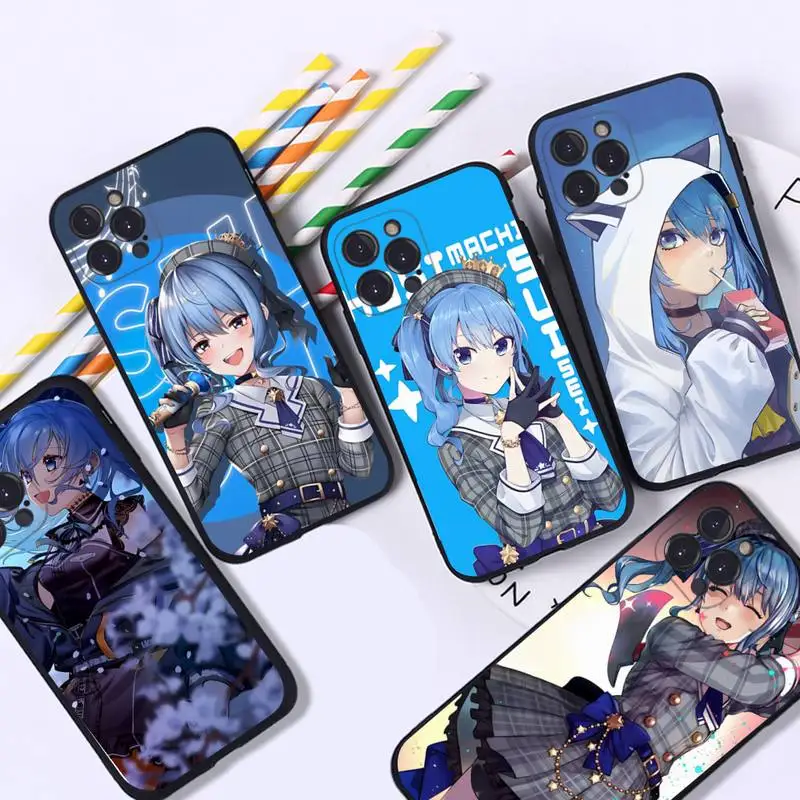 

Hoshimachi Suisei Anime Phone Case For iPhone 14 11 12 13 Mini Pro XS Max Cover 6 7 8 Plus X XR SE 2020 Funda Shell