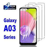 2 4Pcs Tempered Glass For Samsung Galaxy A03 A03s Core A03Core Screen Protector Glass Film