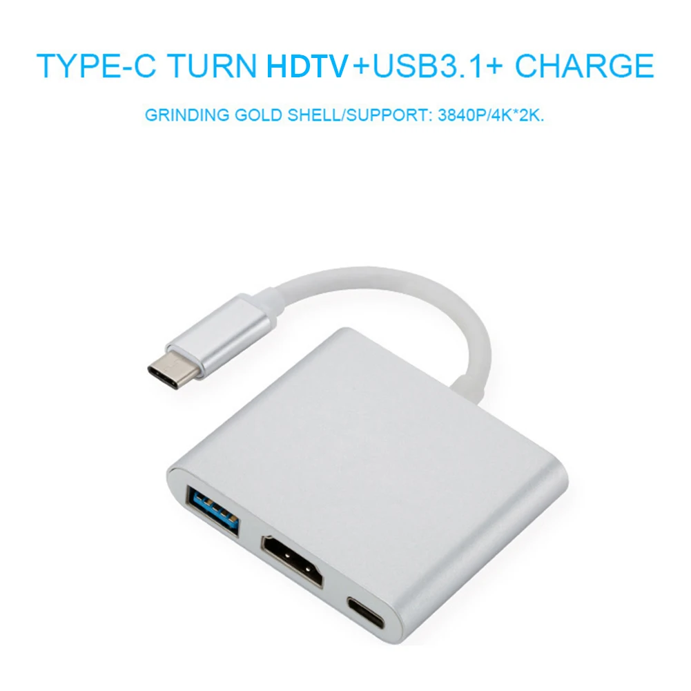 

Многопортовый кабель-преобразователь USB HDMI-совместимый тип C мама для настольного ноутбука