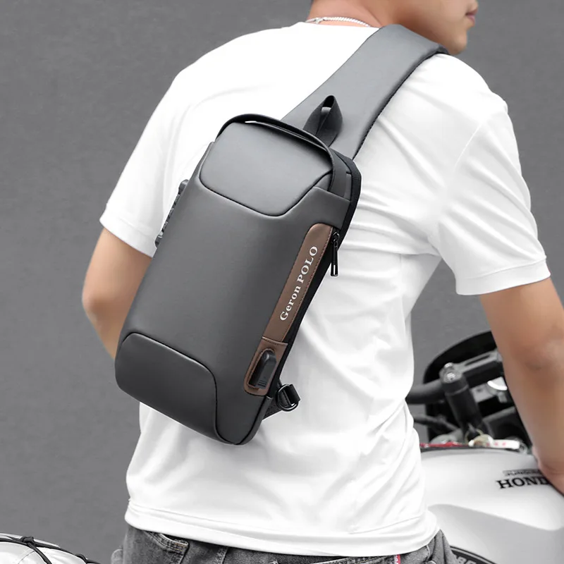

Men Multifunctional Chest Bag Casual Outdoor anti-theft Short Travel Shoulder Pack Crossbody Bag Sling Bag Messenger Pack Unisex