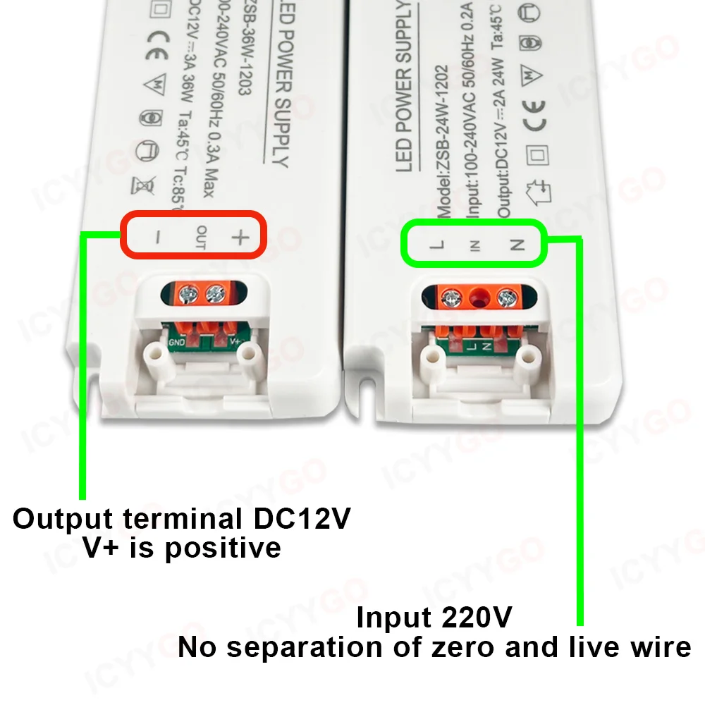 Светодиодный драйвер DC12V 24V 12W 18W 24W 36W 60W 120W 110V 220V в DC12V, трансформатор для освещения, светодиодный источник питания 1000MA (art.: 3920d13eec845) - 3920d13eec845