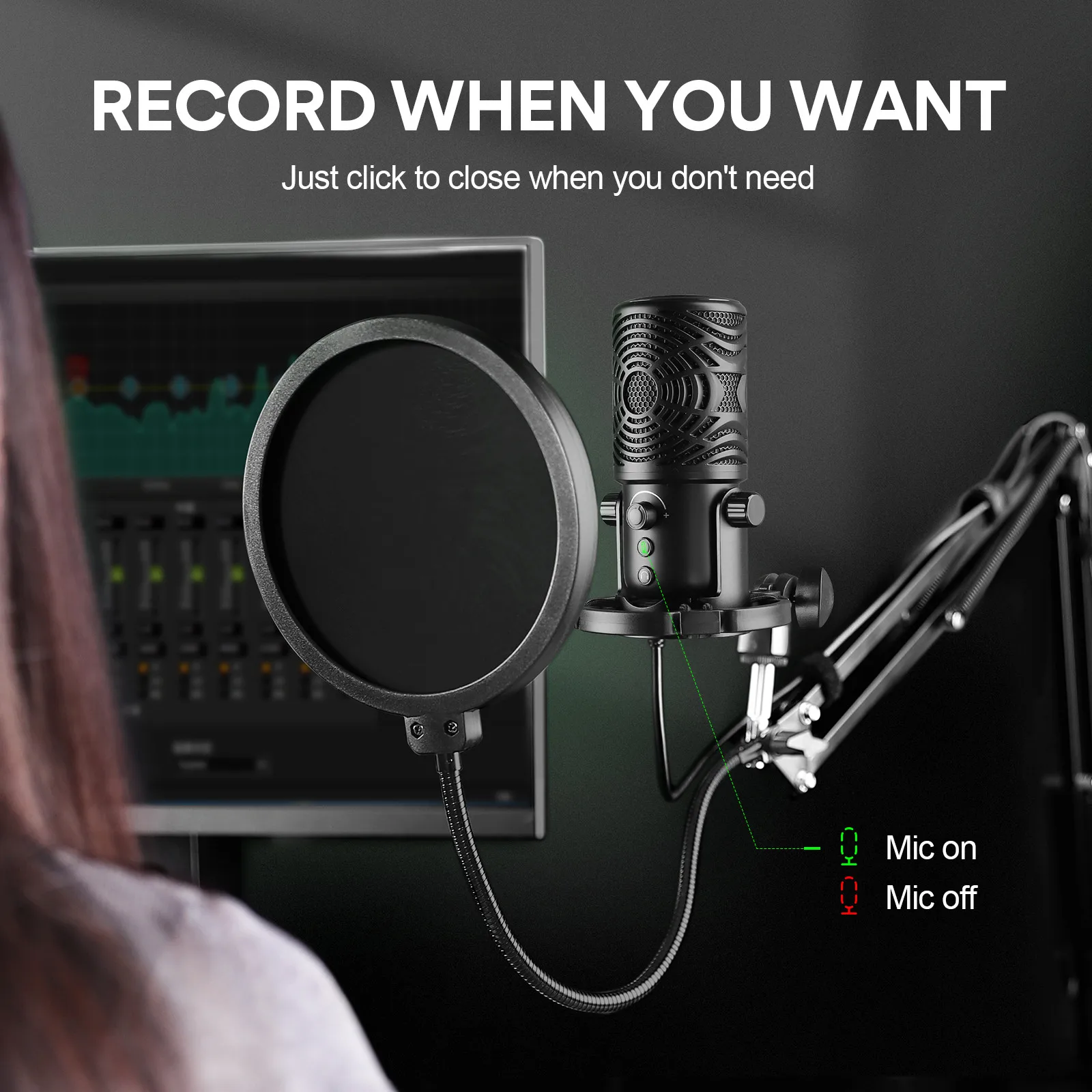 Oneodio FM1-T USB Computer Microphone Kit Professional Studio Condenser Mic Set For PC Podcast Youtube Recording Live Streaming enlarge