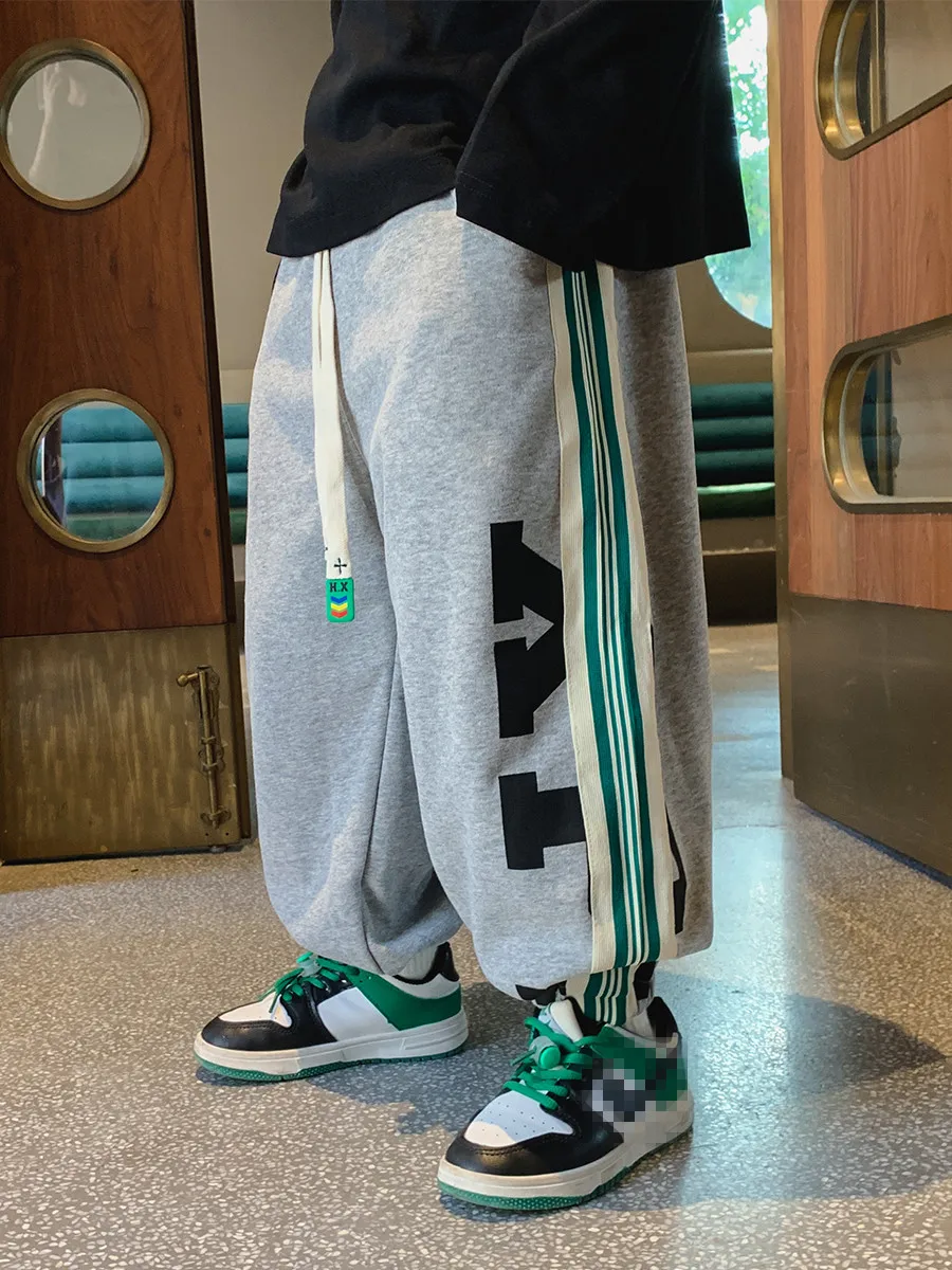 

Boys' Autumn Track Pants 2022 New Trendy Children's Pants Baby Loose Casual Pants Children Spring and Autumn Trousers