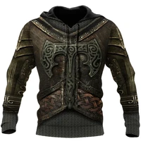 fashion viking armor tattoo pattern 3d printed mens pullover new unisex zip hoodie casual jacket