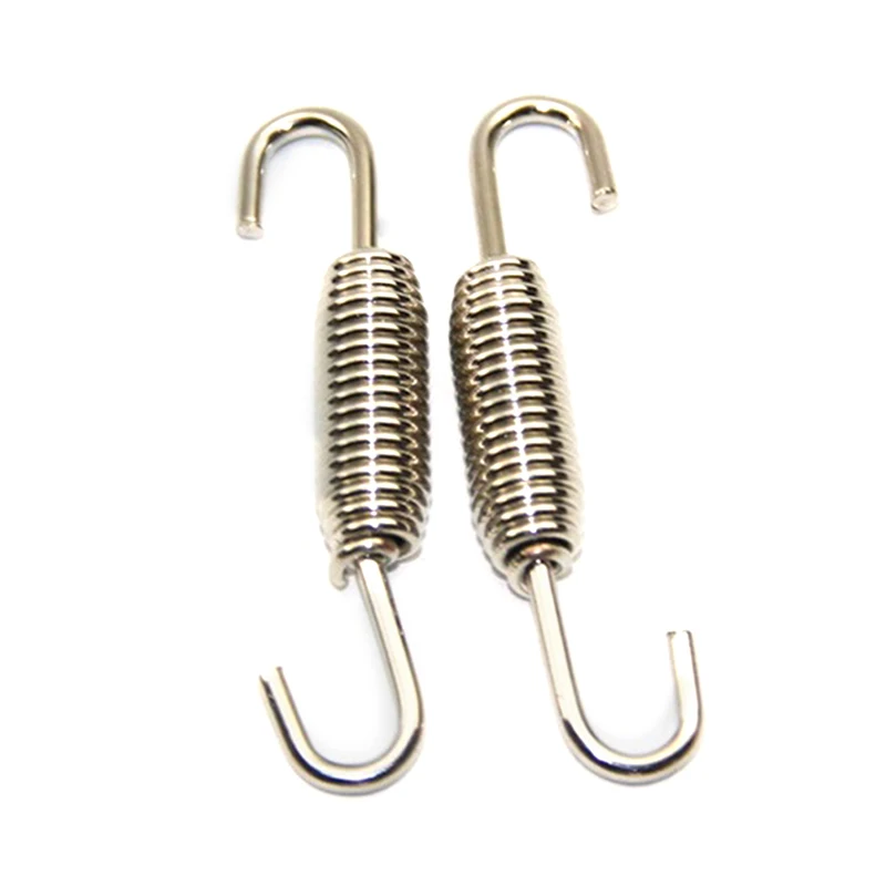 

2PCS 68mm Exhaust Stainless Steel Rotatable Metal Springs Kit Exhaust Pipe Spring Hook Set for Motorcycle Motorbike