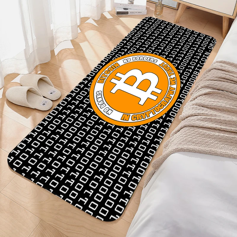 

Funny Rug Bitcoin Entrance Door Mats Carpet Living Room Mat Doormats Rugs Home Kitchen Decoration Foot Bath Floor Doormat Kawaii