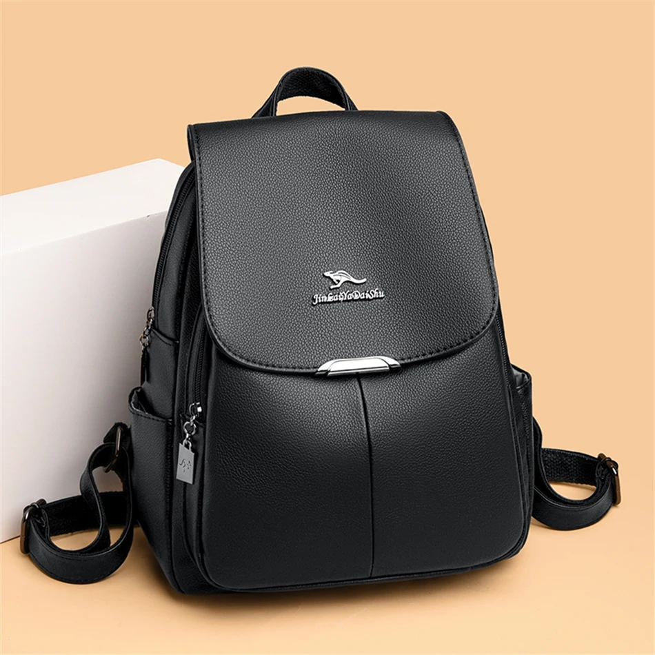 

2023 New Fashion Women Outdoor Travel Backpacks High Quality Leather Large Capacity School Bags for Teen Girls Mochila Feminina