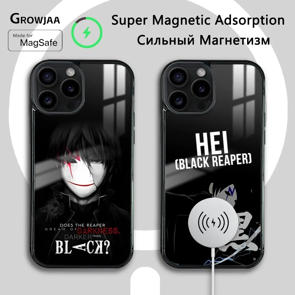 Anime K-Kuro No K-KEiyakusha Phone Case For iPhone 16 15 14 13 12 11 Pro Max Plus Mini Magsafe Mirror Wireless Magnetic Cover