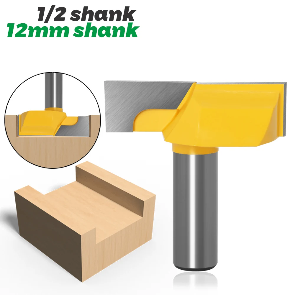 

1PC 1/2" 12.7MM 12MM Shank Milling Cutter Wood Carving Bottom Cleaning Router Bit Mortising Bit Spoil Surfacing Woodworking