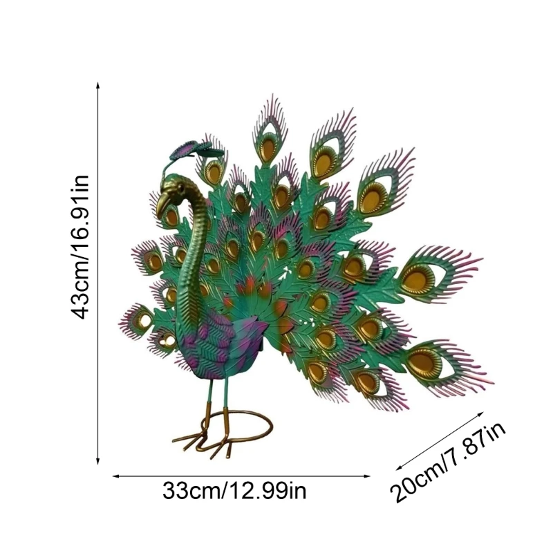 Статуя павлинов садовые декоры металлические павлины украшения для газона