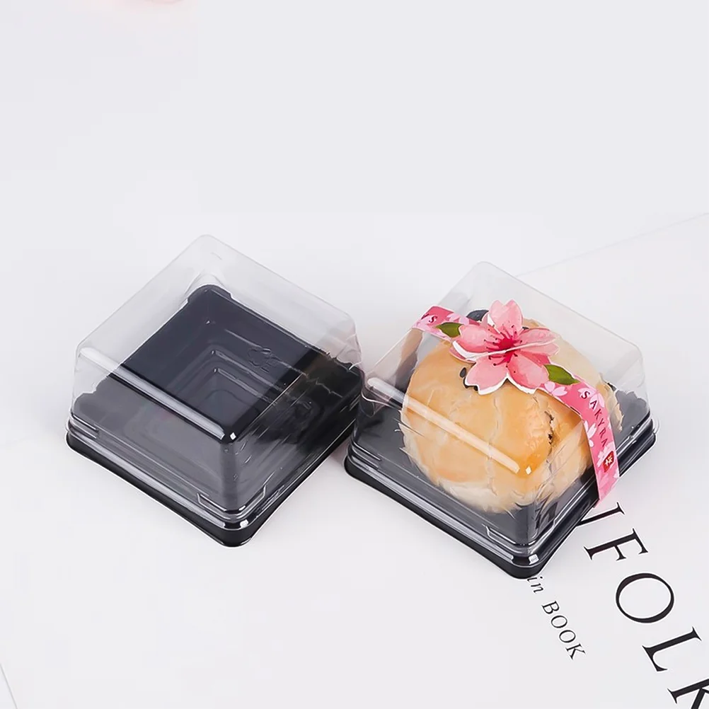 

Box Cake Cupcake Clear Moon Mini Holdermuffin Dome Container Boxes Bakery Mooncake Gift Dessert Containers Packing Square Cookie