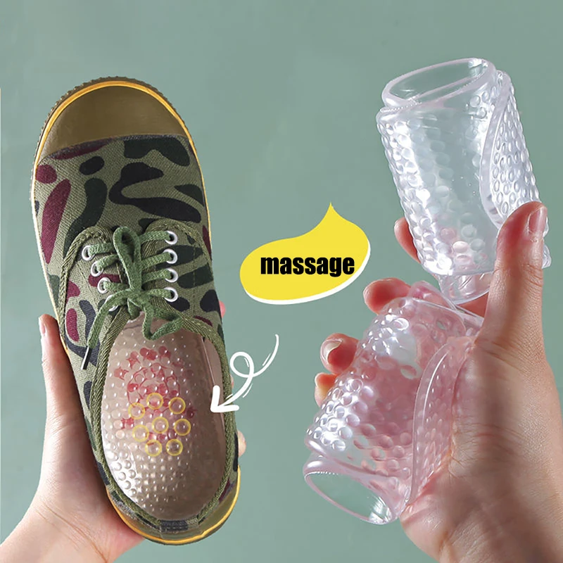 Soft Silicone Gel Insoles for Shoes Men Women Plantar Fascitis Pain Relief Insoles for Feet Comfort Massage Running Shoe Sole