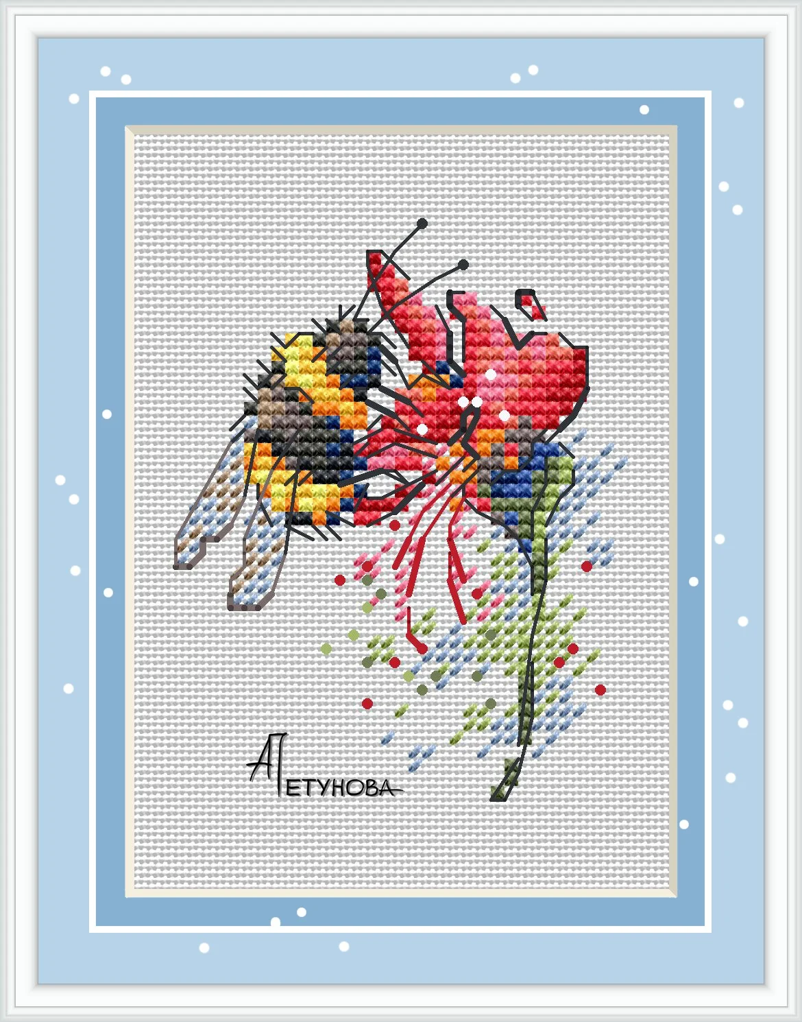 

bumblebee-poppy 15-18 Cross Stitch Kit Packages Counted Cross-Stitching Kits Cross stich unPainting Set