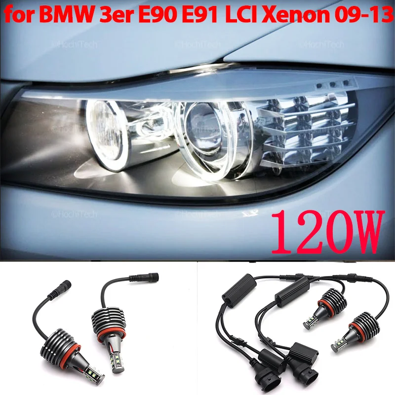 

Canbus Error Free LED Angel Eyes Marker Lights Bulbs for BMW 3 Series E90 E91 316i 318i 320i 325i 328i 330i 335i LCI Xenon 09-13