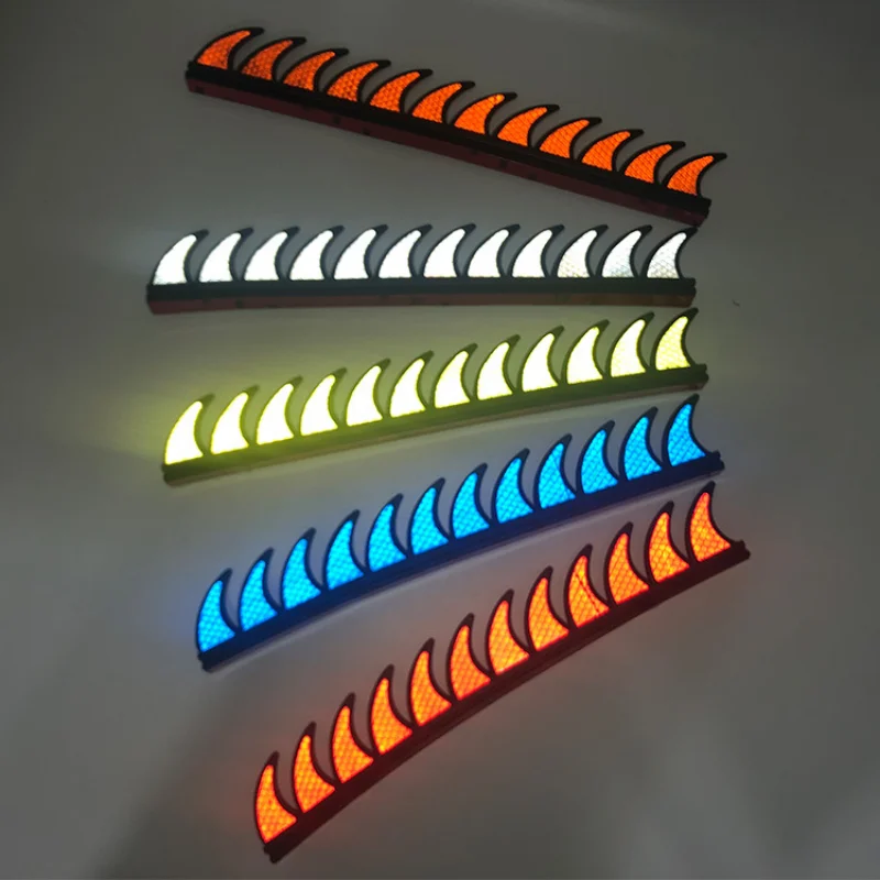 For Motorcycle Helmet Mohawk Warhawk Reflective Decals Spikes Saw Strip
