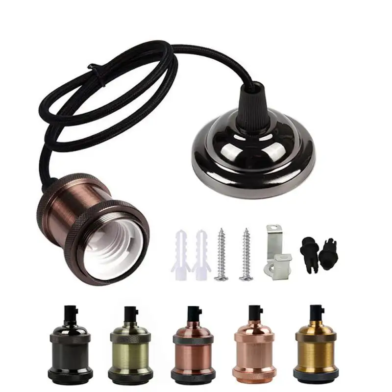 

Винтажный подвесной патрон для лампы Эдисона E27, винтовой держатель для лампы, алюминиевый светильник в стиле ретро, промышленный