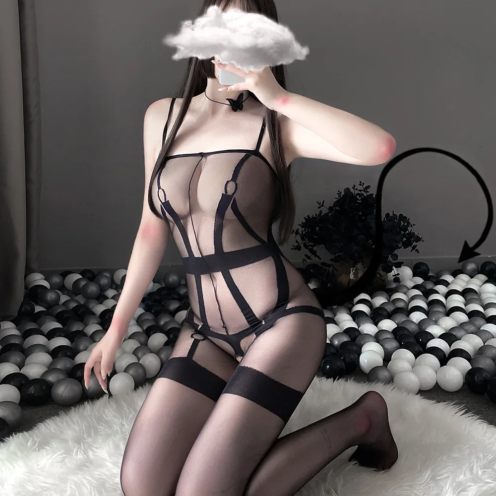 

Экзотическая одежда, сексуальное нижнее белье, прозрачный сетчатый высокоэластичный топ на бретельках, комбинезон, сексуальная ночная рубашка, Сексуальное Кружевное боди для пар