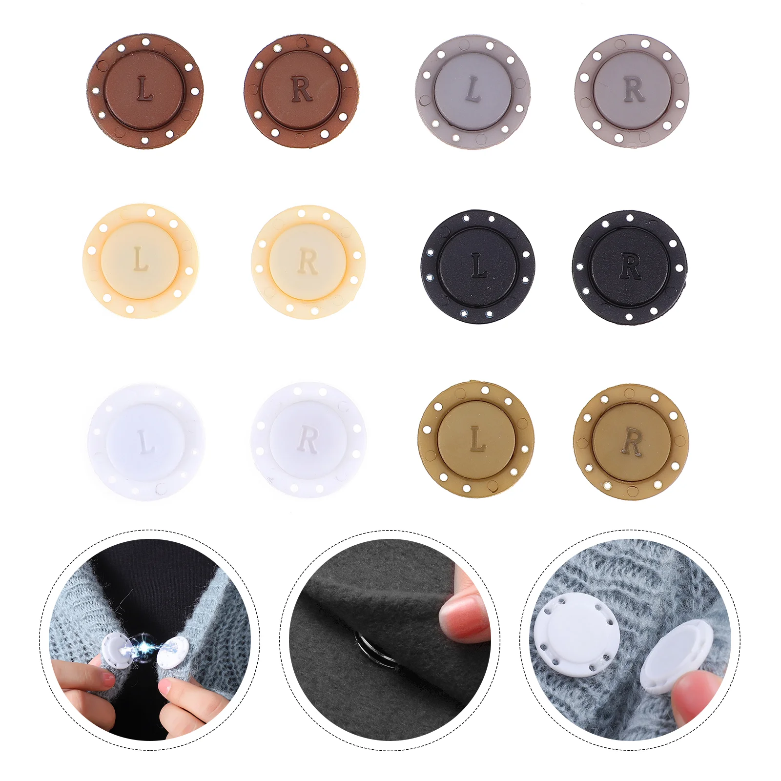 

Buttons Snap Sewing Button Clothes Fastener Magnet Snaps Press Coat Knitting Sweater Studs Purse Buckle Photon Cardigan Clothing