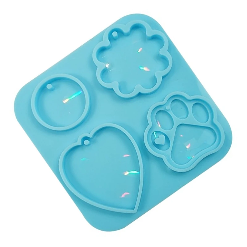 

1PC Blue DIY Craft Casting Tool Jewelry Pendant Silicone Mould Placemat Tray Molds