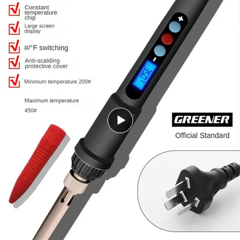 

Soldering Pen Ceramic Heating Core Non-slip Heat Pencil Tips Glue Handle Flexible Temperature Control Electrical Welding