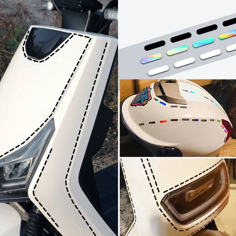 

Car Sticker Diy Motorcycle Dotted Line Decoration Reflective Paste Electric Vehicle Waterproof Body Sewing Stitch Decal Stickers
