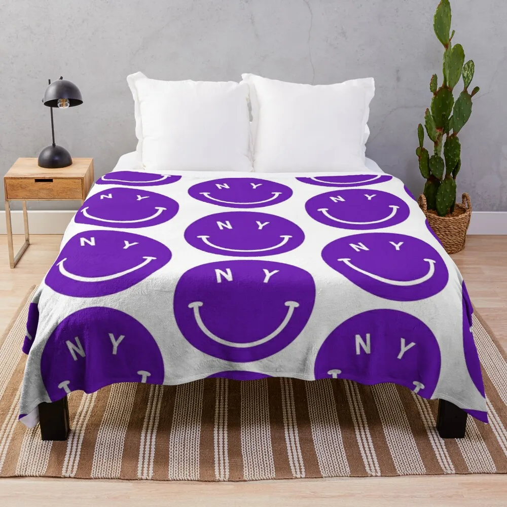 

NYU Happy Throw Blanket Flannel Fabric Thin Wadding Blanket Decorative Blanket