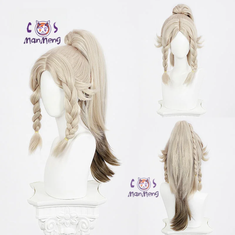 Парик для косплея Genshin Impact Kachina светлые длинные волосы конский хвост Nanatzcayan Natlan