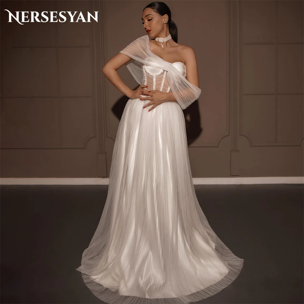 Элегантное блестящее свадебное платье Nersesyan с бусинами знаменитые Свадебные