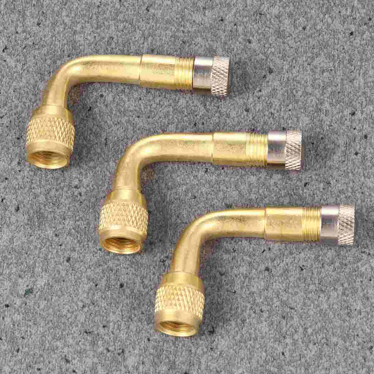 

3 PCS Bike Tire Steel Extension Adaptor Inflatable Mouth Tyre Stem Tire