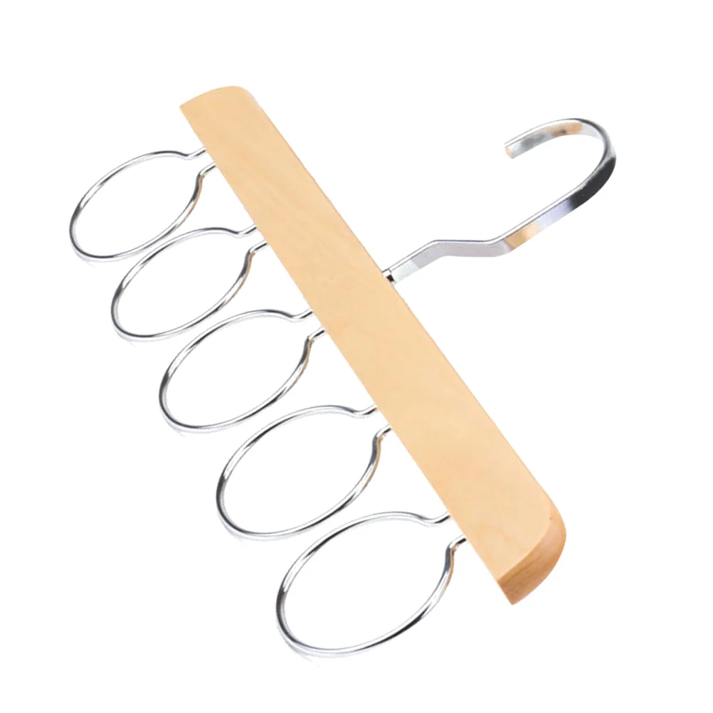 

1 Pc Ties Hanger 5 Loops Scarf Organizer Shawls Holder Belts Rack for Home Bathroom Closet