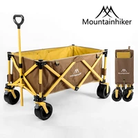 mountainhiker outdoor camping utility folding shopping cart folding luggage load within 200kg adjustable trolley cart for picnic