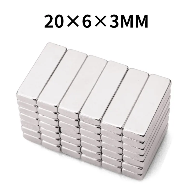 

10pcs magnet strong magnetic patch strong magnet 20x6x3 small magnet 20 * 6 * 3mm high strength neodymium magnet