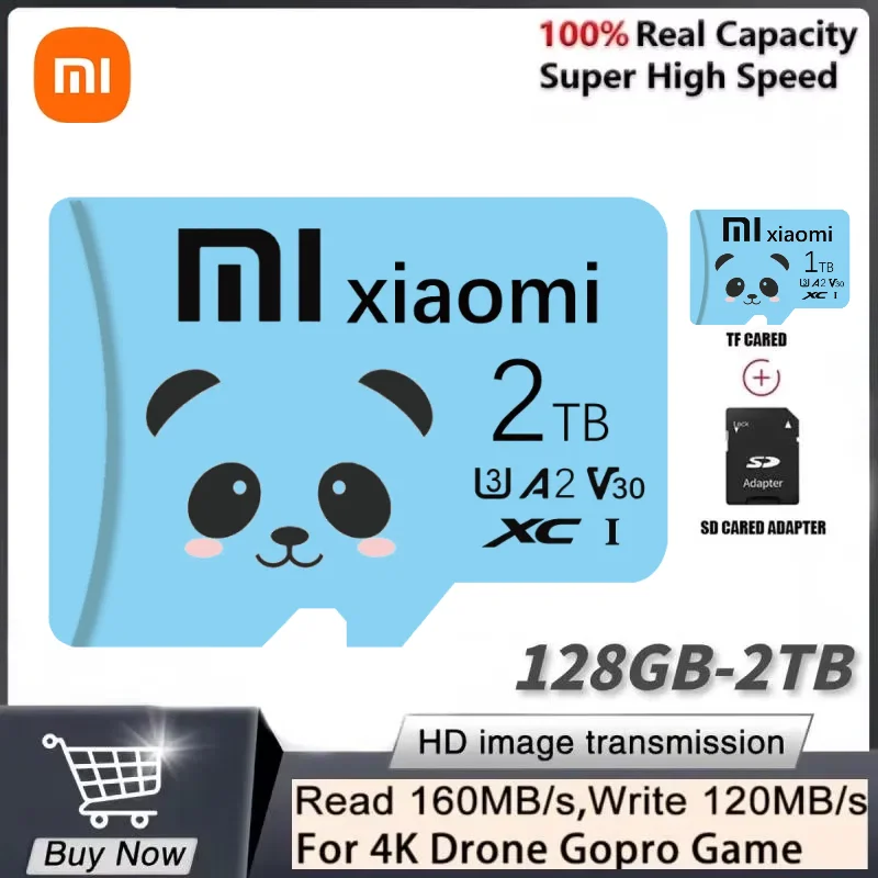 Оригинальная карта памяти Xiaomi SD 2 ТБ TF-карта True Capacity Видеокарта TF Flash Card Mini Micro