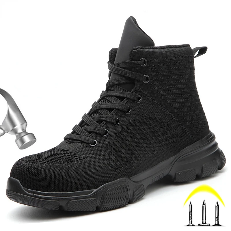 

Winter Boots Men Steel Toe Safety Shoes Work Boots Men Puncture-Proof Men's Boots Construction Safety Work Shoes Winter Shoes