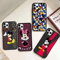 cartoon mickey minnie mouse phone case rubber for iphone 12 11 pro max mini xs max 8 7 6 6s plus x 5s se 2020 xr cover
