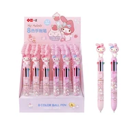 sanrioed my melody ballpoint pen 8 colors multicolor kawaii anime cartoon figure student stationery office accessoriestoy gift