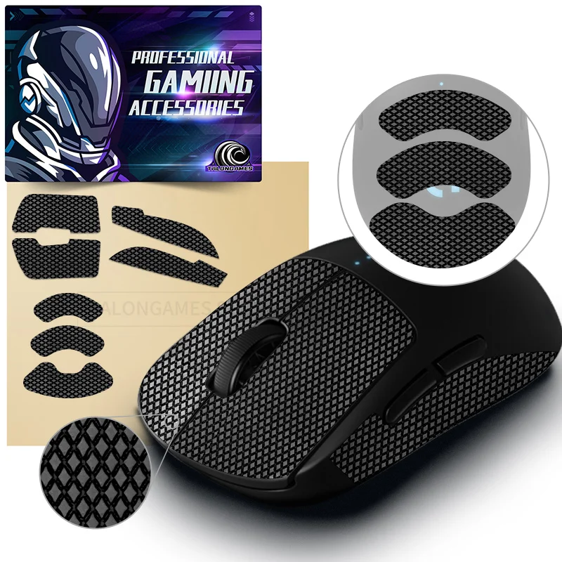 

1Pack TALONGAMES Mouse Anti Slip Grip Tape for Logitech G PRO Wireless Gaming Mouse,Palm Sweat Absorption,Cut to Fit,Easy to App